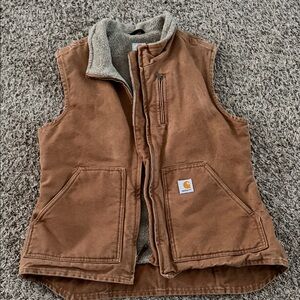 Carhartt Kids Brown Vest with Cozy Lining